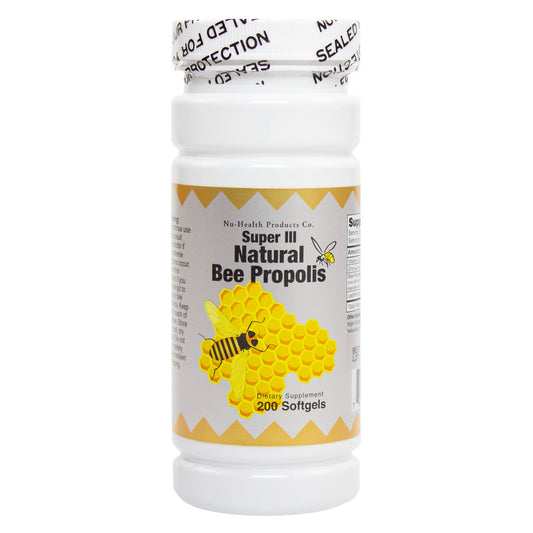 NuHealth Super Natural Bee Propolis (200 Softgels / 1000 mg)